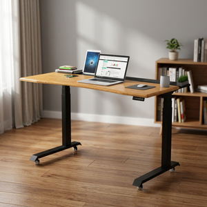 โต๊ะทำงานปรับระดับได้ SMARTDESK PRO รุ่นร่วมสมัย ทำจากไม้โอ๊ค รับน้ำหนักได้ 80 กก. เฟอร์นิเจอร์สำนักงานอัจฉริยะ - Product Image 2