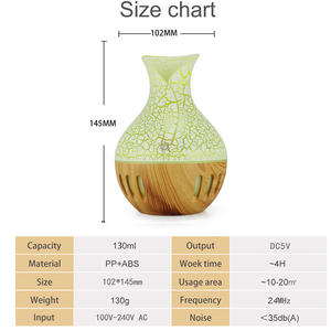 YX-060 Crack <b>B</b> <b>Mini</b> <b>USB</b> Aromatherapy Humidifier With 2-8 Hour Timer For Home Use Less Than 10 Sqm - Product Image 4