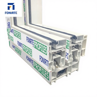 FONIRTE Vente chaude Profil PVC/UPVC de haute qualité, moderne, à bas prix, insonorisé, série 80 mm, 2,5 rails, pour fenêtres de bâtiment, durable