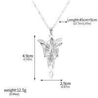 Elf Princess Arwen Twilight Star Crystal colgante collares para mujeres gargantilla joyería regalo