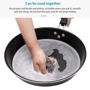 Cepillo de Limpieza de Acero Inoxidable para Cocina, Cepillo de Limpieza de Hierro Fundido, Cepillo de Cadena Metálica, Cepillo para Fregar - Product Image 4