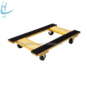 Ensemble de chariots en bois pour le déplacement de <span class=keywords><strong>meubles</strong></span>, connecteurs personnalisables en bois dur avec système d'interverrouillage pour le transport d'objets longs - Product Image 2