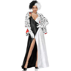 Disfraz de Bruja de Halloween para Cosplay de Cruella de la Saga de las Dalmatas, Uniforme para Actuaciones Escénicas - Product Image 6