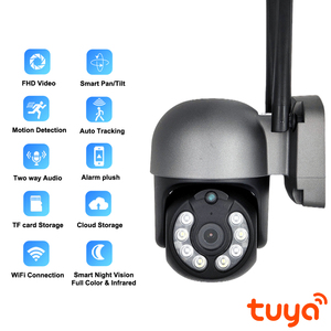 Cámara de Seguridad TUYA SMART LIFE 1080p para Exteriores, Visión Nocturna, Wifi, PTZ, Tipo Domo, Color Gris - Product Image 2