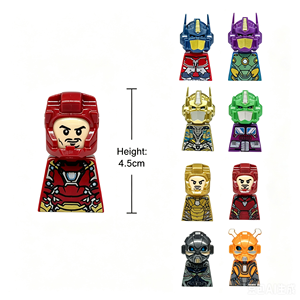 Blocs de construction personnalisables et abordables de la série Heroes, 8 pièces, mini-blocs de construction DIY, figurines d'action, jouets éducatifs pour enfants - Product Image 3