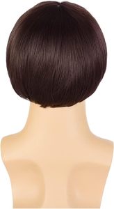 Perruque <span class=keywords><strong>courte</strong></span> en forme de champignon PORSMEER pour hommes - Synthétique années 60, 70, 80 - Perruques <span class=keywords><strong>coupe</strong></span> bol - Anime, film, musique, costume, Halloween, cosplay, fête - Product Image 3