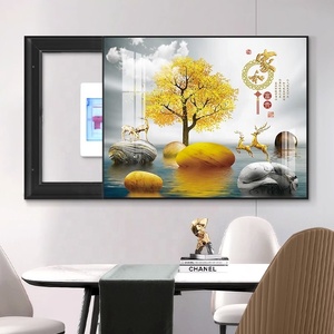 Quadro decorativo moderno cervo di lusso in porcellana di cristallo da <span class=keywords><strong>parete</strong></span> arte decorazione per la casa - Product Image 3
