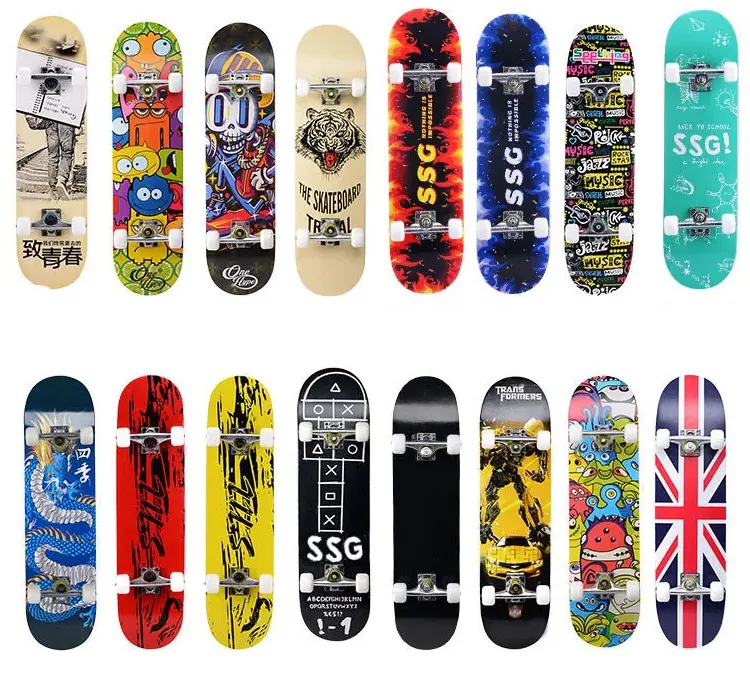 Skateboard personnalisé petit monster, différents coloris, vente en gros, livraison gratuite