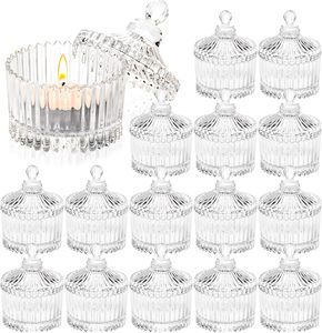Recipientes para Velas Mate Personalizados al por Mayor, Portavelas con Relieve, Mini Recipientes de Vidrio para Velas de Boda - Product Image 1