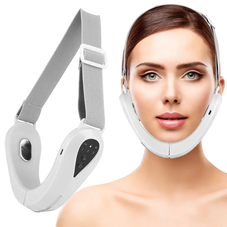 Masajeador facial plegable para el hogar, productos de belleza, con luz en V, delgado, con EMS LED