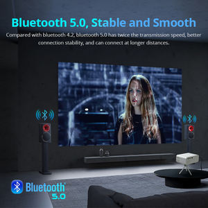 Projecteur multimédia L012 120 lumens ANSI, 720p HD, avec batterie intégrée, haut-parleur, home cinéma, cadeau pour enfants - Product Image 3