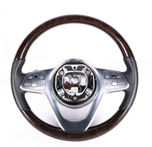 Für Mercedes-Benz Maybach S-Klasse <span class=keywords><strong>GLC</strong></span> Leder-Karbon-Lenkrad-Baugruppe W211 S320 Mahagoni-Design - Product Image 1