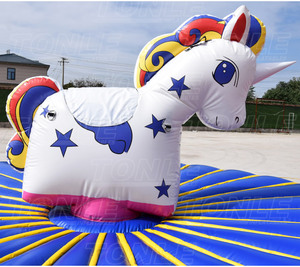 Juego Inflable <span class=keywords><strong>de</strong></span> Montar Unicornio para Niños, Juego <span class=keywords><strong>de</strong></span> Montar a Caballo <span class=keywords><strong>de</strong></span> Unicornio con Movimiento <span class=keywords><strong>de</strong></span> Empuje para Niños - Product Image 6