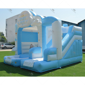 Château gonflable personnalisé sur le thème des bébés, combo commercial avec lit de saut gonflable pour événements de révélation du sexe et location pour fêtes de famille - Product Image 5
