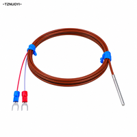 Sonde de température à résistance en platine PT100, câble en silicone résistant à la chaleur et à l'huile pour moteur/boîtier de distribution/thermostat