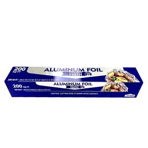 Rollos de papel aluminio para servicio de alimentos, rollos de papel de aluminio resistente de 200 pies cuadrados para Catering y restaurantes