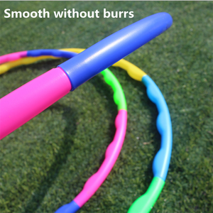 MUDA Venta al por mayor de fábrica Anillo de <span class=keywords><strong>hula</strong></span> de plástico desmontable Educativo DIY Mezcla de cuatro colores Talla de cintura ajustable Diseño plegable - Product Image 1