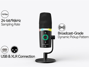 Prizmora DM65 High Quality Full Aluminum Dynamic <strong>Microphone</strong> RGB Lighting USB Type-C XLR <strong>Computer</strong> <strong>Microphone</strong> <strong>for</strong> Gaming Streaming - Product Image 4