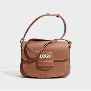 Bolso Bandolera de Cuero Genuino para Mujer, con Correa Única y Cierre Abierto, Personalizable, con Forro de Poliéster - Product Image 1