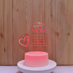 Lampe 3D pour la fête des mères, lampe de nuit en acrylique LED, décoration de la maison, <span class=keywords><strong>veilleuse</strong></span> avec interrupteur tactile, meilleur cadeau pour maman, pères, femmes - Product Image 6