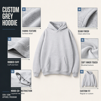 Produsen Hoodie OEM Berkualitas Tinggi, Sablon Logo Custom, Bordir, Streetwear, Oversize, Hoodie Berat Bahan Polyester/Katun untuk Pria