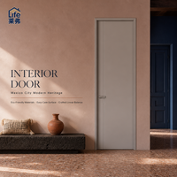 Porte intérieure préfinie |   Porte de chambre d'hôtes sans peinture, écologique, structure stable, service OEM pour projets d'appartements