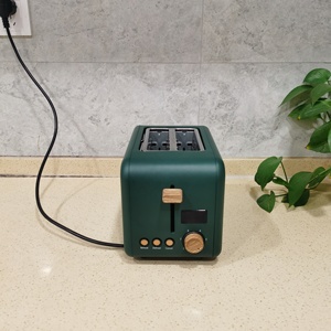 Thiết Bị Nấu Ăn Nhà Bếp Theo Phong Cách Retro Máy Nướng Bánh Mì Bằng Thép Không Gỉ 2 Lát Có Thêm Khe Rộng Và Khay Vụn Có Thể Tháo Rời - Product Image 3