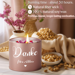 Rose Gold Tin Modern <b>Candle</b> Container Round Metal Can Custom Printed Packaging Jar for Valentine's Day Scented <b>Candle</b> <b>Gift</b> - Product Image 4