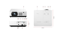 Projecteur LCD LSC800WU 1920x1200 WUXGA 8000 ANSI Lumens Full UHD Haute Luminosité pour Entreprises et Éducation 1,07 Milliard de Couleurs