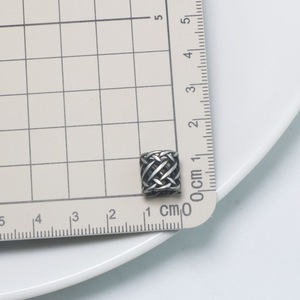 Cubo de cuentas de acero inoxidable de orificio grande, serie retro, accesorio artesanal de titanio para manualidades DIY - Product Image 4