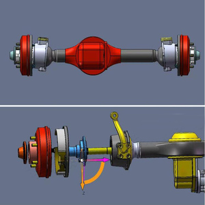 Xe tải liên trục e-xe kéo khác biệt cơ chế Chéo Phía Sau trục trục lắp ráp trục 10KW cho xe Hybrid - Product Image 6