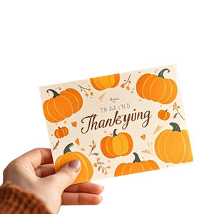 Carte postale de remerciement en papier de bonne qualité de luxe personnalisée avec logo en aluminium Merci d'entreprise donnant - Product Image 5