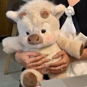 Peluche di Mucca a Pelo Lungo Effetto Reale Premium - Animale Imbottito in Velluto di <span class=keywords><strong>Visone</strong></span> di Alta Qualità per Regali e Decorazioni d'Interni - Product Image 5