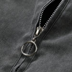 แจ็คเก็ตสไตล์วินเทจฤดูใบไม้ร่วงปี 2025 แฟชั่นอเมริกันย้อนยุค ผ้าแคนวาสฟอกสี สไตล์เวิร์คแวร์ ซิปตั้ง แนวไบค์เกอร์ เทรนด์ใหม่สำหรับผู้ชายและผู้หญิง ไซส์ XL - Product Image 3