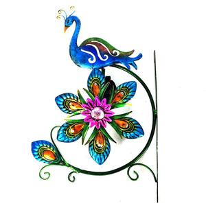 Lámpara de Pared con Forma de Pavo Real, Alimentada por Energía Solar, Luz LED para Jardín, Decoración para Exteriores, Letrero de Bienvenida, Arte Metálico - Product Image 5