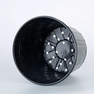 Pot de plante en plastique noir épaissi, durable, moderne et écologique, pour usage intérieur (sol) et en centre commercial - Product Image 4