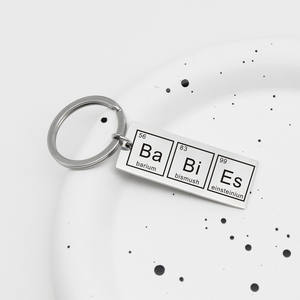 Llaveros Química Elementos químicos Llavero de acero de titanio para niños <span class=keywords><strong>Maestros</strong></span> Amigos Estudiantes Grabado Regalos - Product Image 6