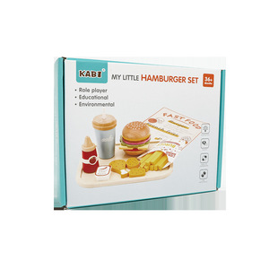 Mock Burger set di legno giocattolo, aprire uno Snack bar comune con i bambini, burger Mania giocattolo per i bambini - Product Image 5