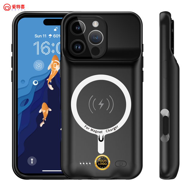 Top Ranking New TPU Charger case Cover Power Bank with Magnetic Charger Function 8500mAh for iphone All Series Battery case