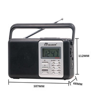 Kinerja Luar Biasa Daya AC dengan Jam Alarm LCD Digital Display Am Fm Radio Rumah Portabel