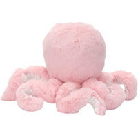 Vente en gros de jouets anti-stress lestés en peluche super douce, personnalisés avec broderie de dessin animé mignon, en forme de pieuvre, cadeau d'anniversaire pour enfants