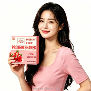 Boissons solides protéinées saveur fraise, substituts de repas, nutrition, régime, perte de <span class=keywords><strong>poids</strong></span>, jus en poudre amincissant - Product Image 1