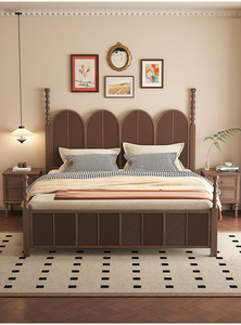 Cama de Madera Maciza de Diseño Tradicional con Columnas Romanas Antiguas, Casa para Perros y Gatos para Todas las Estaciones - Product Image 6