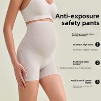 임산부 레깅스 하이엘라스틱 복부지원 팬티 가볍고 통기성 좋은 힙업 안티 노출 하이웨이스트 안전 팬티