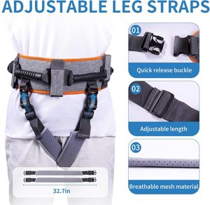 Ceintures de marche pour <span class=keywords><strong>personnes</strong></span> <span class=keywords><strong>âgées</strong></span> avec 7 poignées, ceintures médicales pour soins infirmiers avec boucle à un <span class=keywords><strong>clic</strong></span> pour la marche des <span class=keywords><strong>personnes</strong></span> <span class=keywords><strong>âgées</strong></span> - Product Image 3