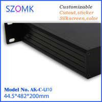 SZOMK de suministro de fábrica 1.5u 2u 3u personalizado 4u de montaje en Rack de 19 pulgadas Chasis cabina 1u montaje en Rack de servidor de gabinete Panel