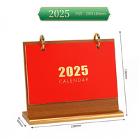 2025 Logo Printed Enterprise Kreativer einfacher hölzerner Desktop-Monats kalender plan