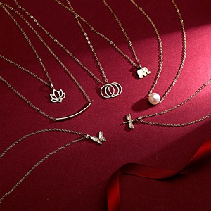 Collana con ciondolo economico in <span class=keywords><strong>oro</strong></span>, serie animali, farfalla, geometrico, perla, trave di equilibrio, colibrì, alla moda - Product Image 3