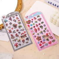 Pegatinas 3D de Resina Epoxi con Dibujos Animados, Lindas y Transparentes, Resistentes al Agua, Ideales para Material Escolar Infantil y Recuerdos de Fiesta, Venta al Por Mayor