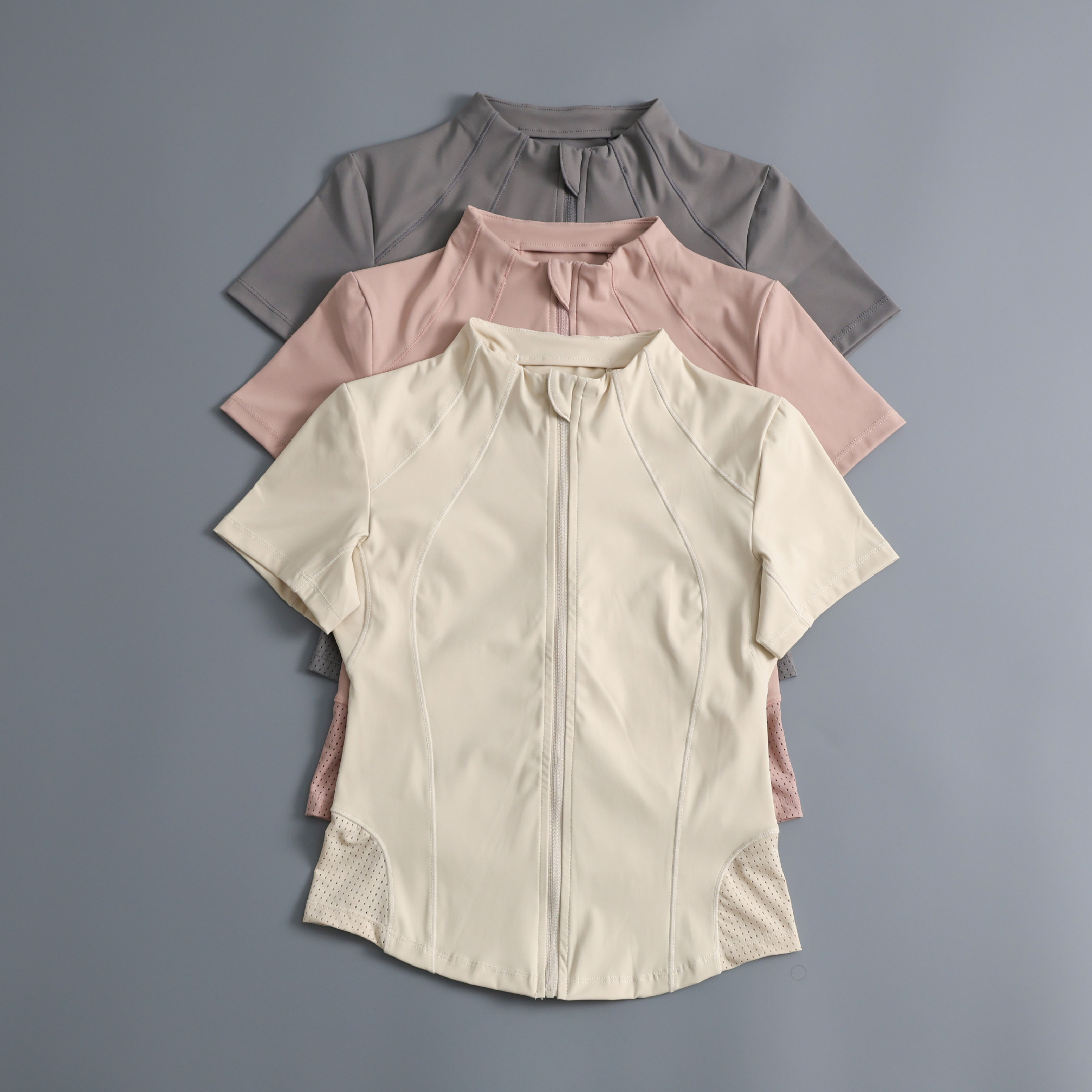 New Sports Nine Quarter Sleeve Top Women's Summer Slimming Quick-drying Breathable Running Yoga T-shirt Outdoor